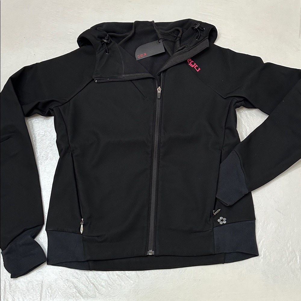 Respect Your Universe HOODED FLEECE LINED JACKET - black/pink